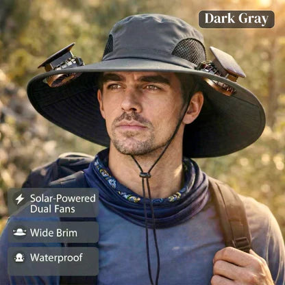 Divelic FanHat™ Solar-Powered Cooling Hat