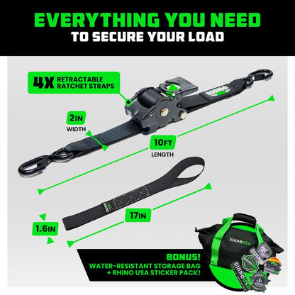 Premium Retractable Tie-Down Straps for Heavy Loads