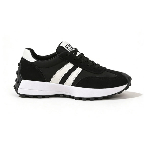 Stay Real Retro Platform Sneakers – Comfy Suede Chunky Sole Casual Shoes