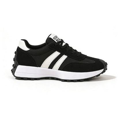 Stay Real Retro Platform Sneakers – Comfy Suede Chunky Sole Casual Shoes