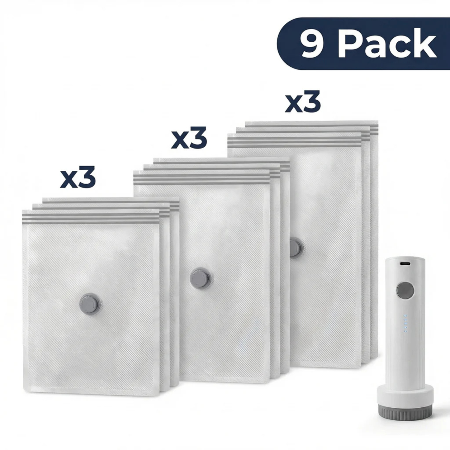 Divelic™  Wireless Travel Luggage Compression Bag Set