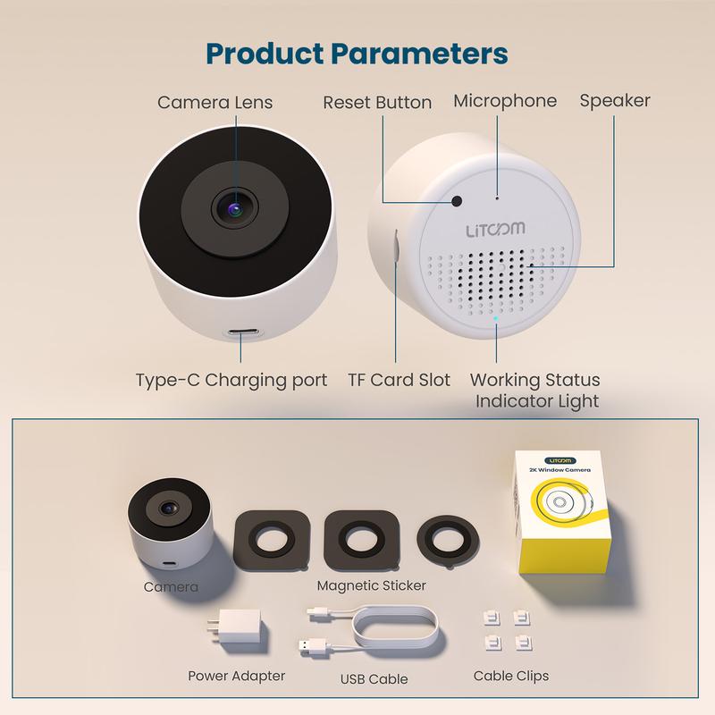Magnetic Crystal-clear security camera 🎥 Colour Night Vision