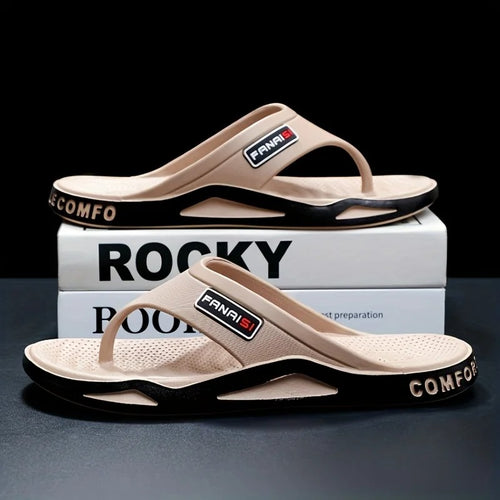 Unisex flip-flops with arch support - Comfortable, non-slip PVC sandals, perfect for the beach.