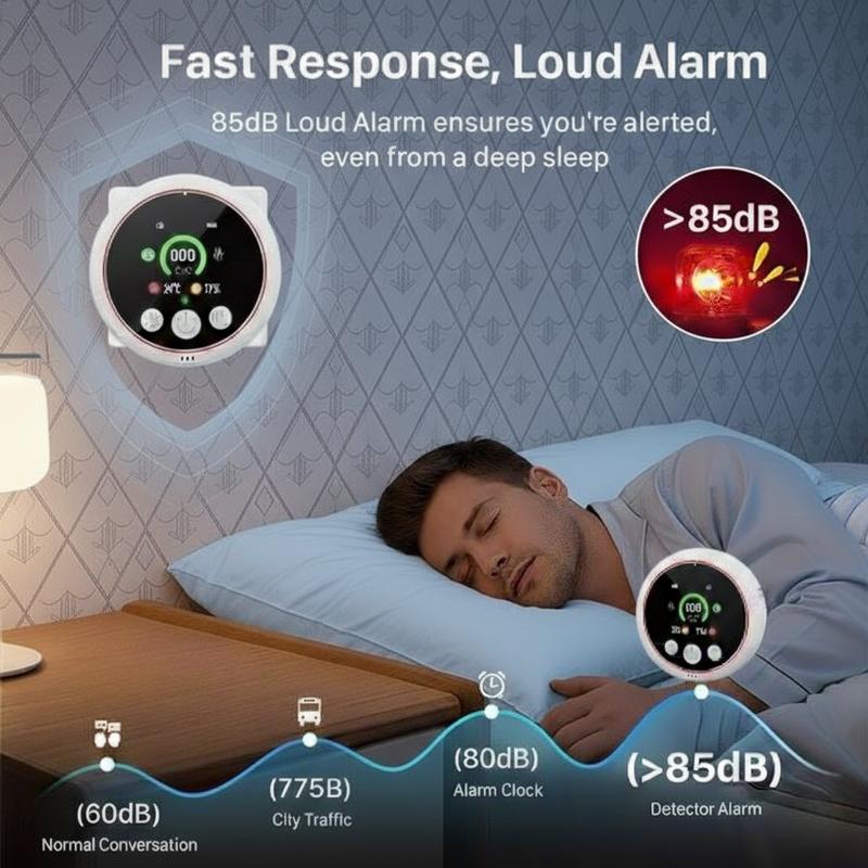 Portable Mini Air Quality Monitor CO Gas Detector For Home Outdoor Use