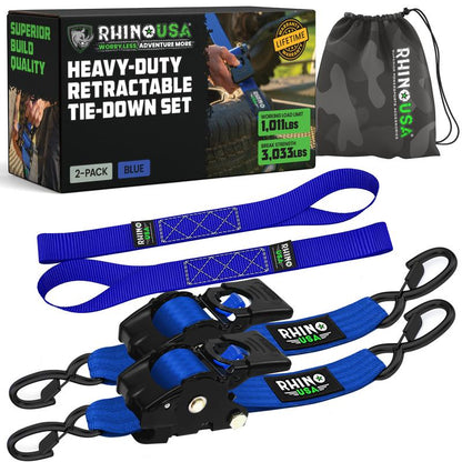 Premium Retractable Tie-Down Straps for Heavy Loads