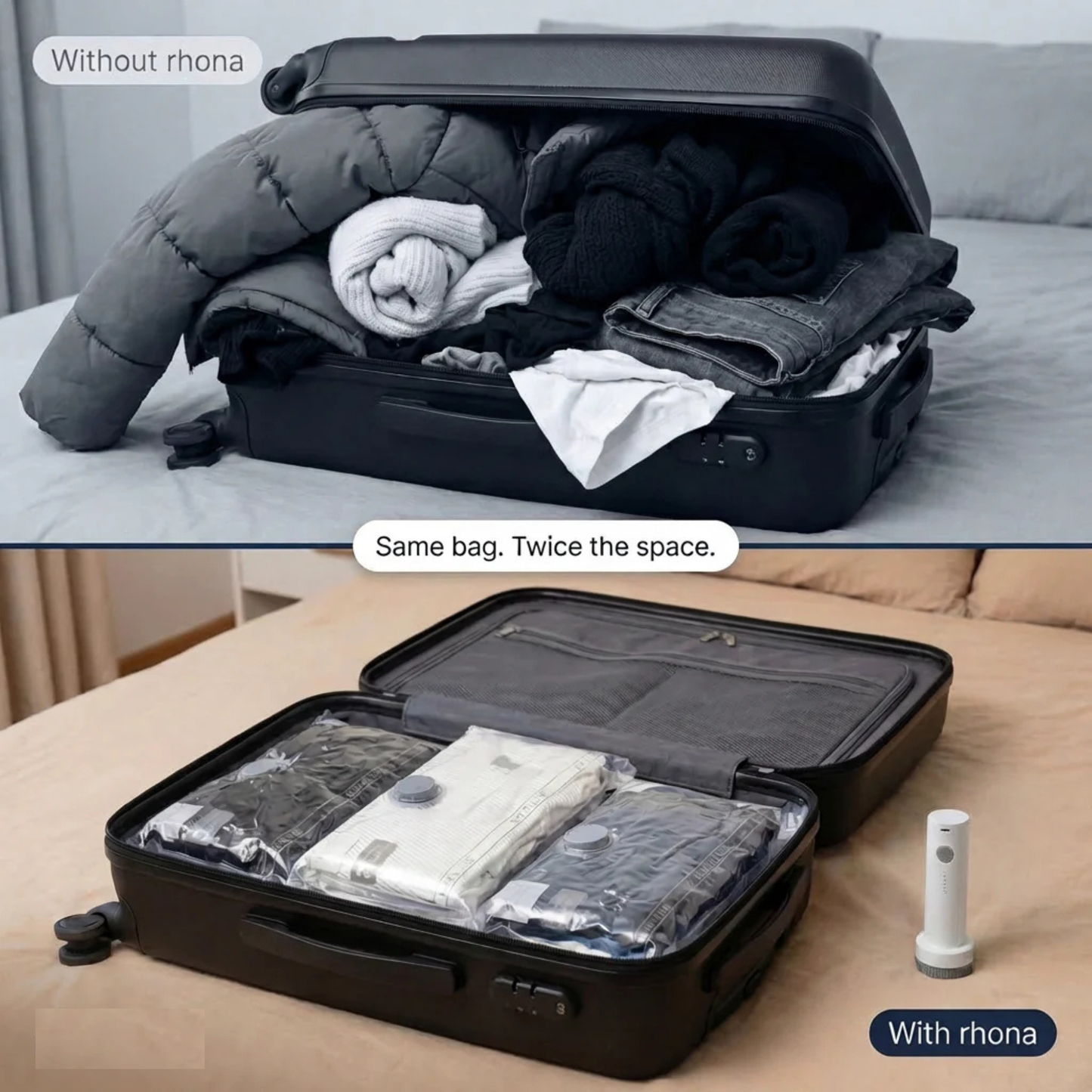 Divelic™  Wireless Travel Luggage Compression Bag Set