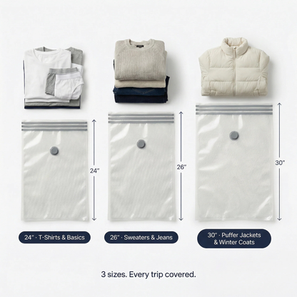 Divelic™  Wireless Travel Luggage Compression Bag Set
