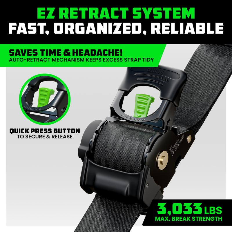 Premium Retractable Tie-Down Straps for Heavy Loads