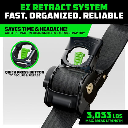Premium Retractable Tie-Down Straps for Heavy Loads