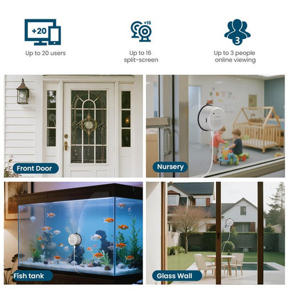 Magnetic Crystal-clear security camera 🎥 Colour Night Vision