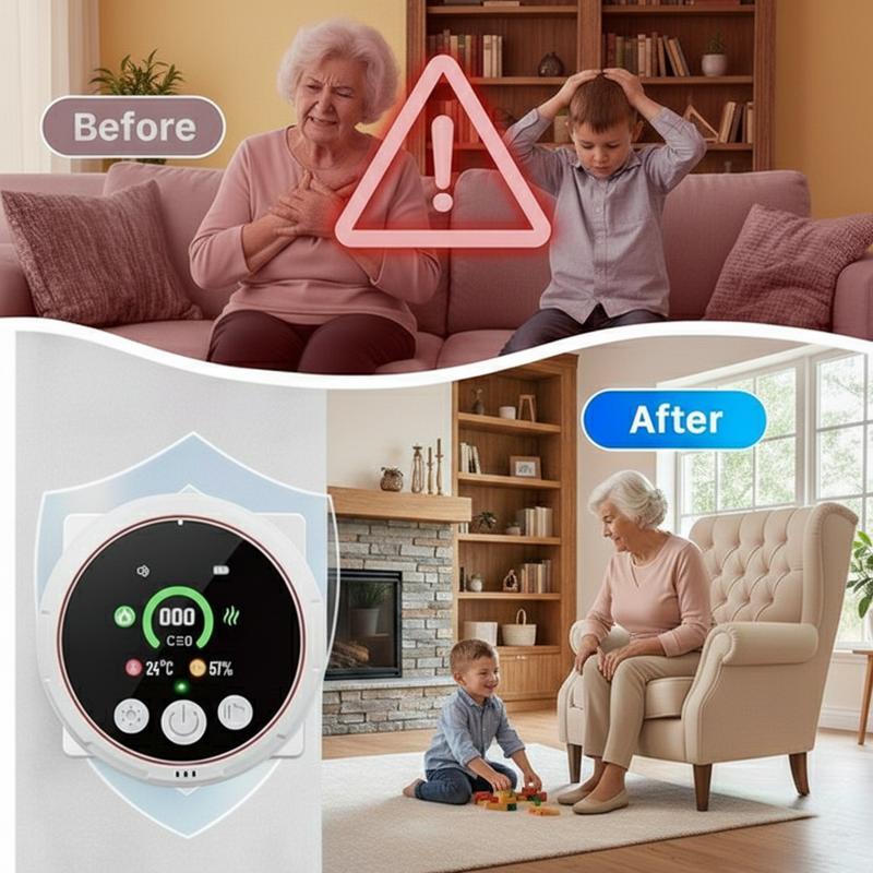 Portable Mini Air Quality Monitor CO Gas Detector For Home Outdoor Use