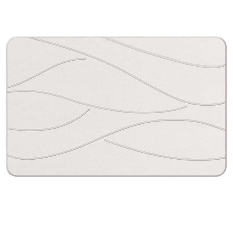 Diatomite Stone Bath Mat – Fast Water Absorption & Instant Dry Bathroom Rug