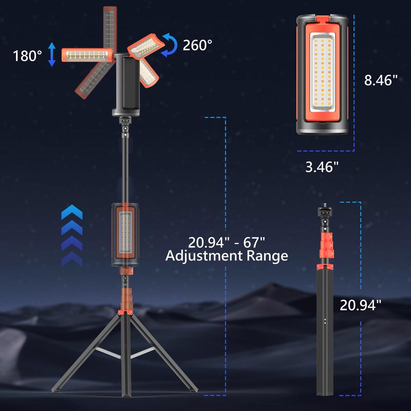 3-Head LED Camping Light