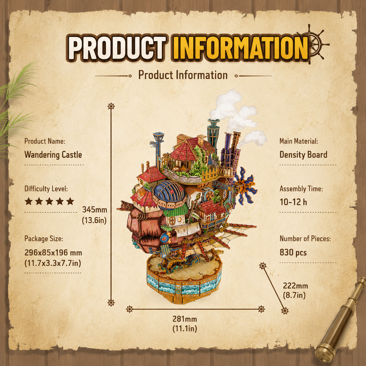 Howl's Moving Castle Wooden Puzzle