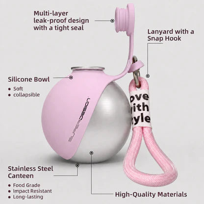 Divelic™ 2-in-1 Portable Dog & Cat Water Bottle