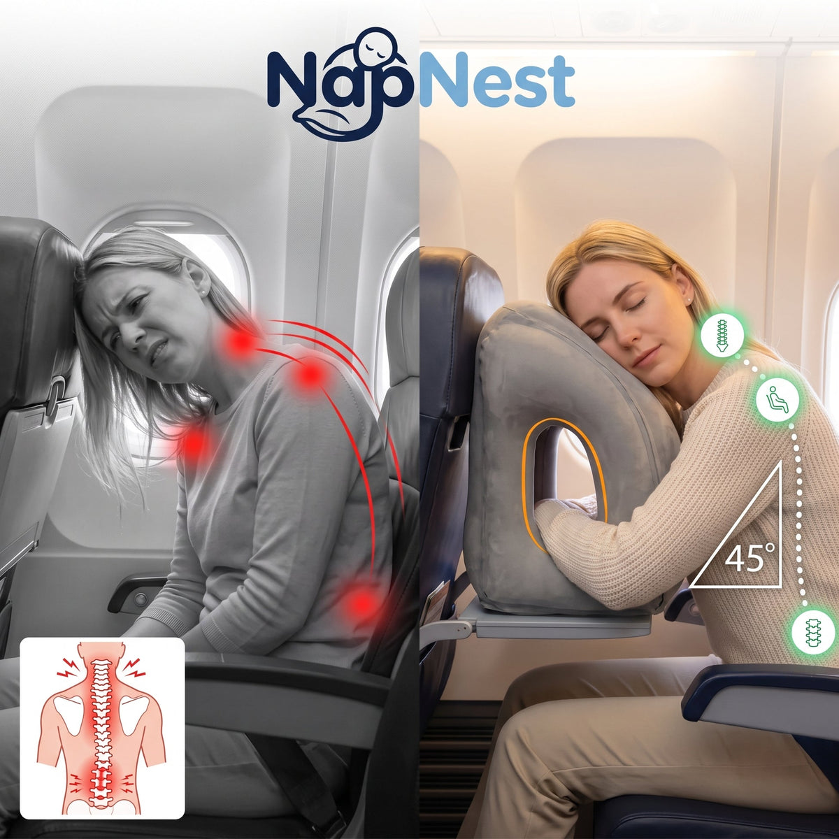 Inflatable Travel Pillow