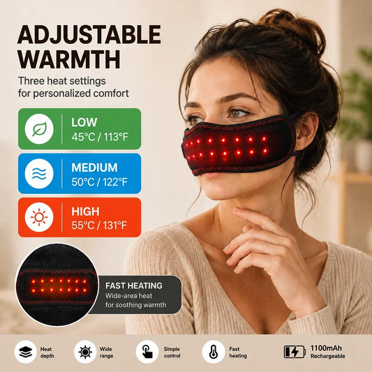 Rechargeable Heated Nose Warmer with Red Light | 3 Heat Settings