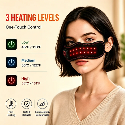 Rechargeable Heated Nose Warmer with Red Light | 3 Heat Settings