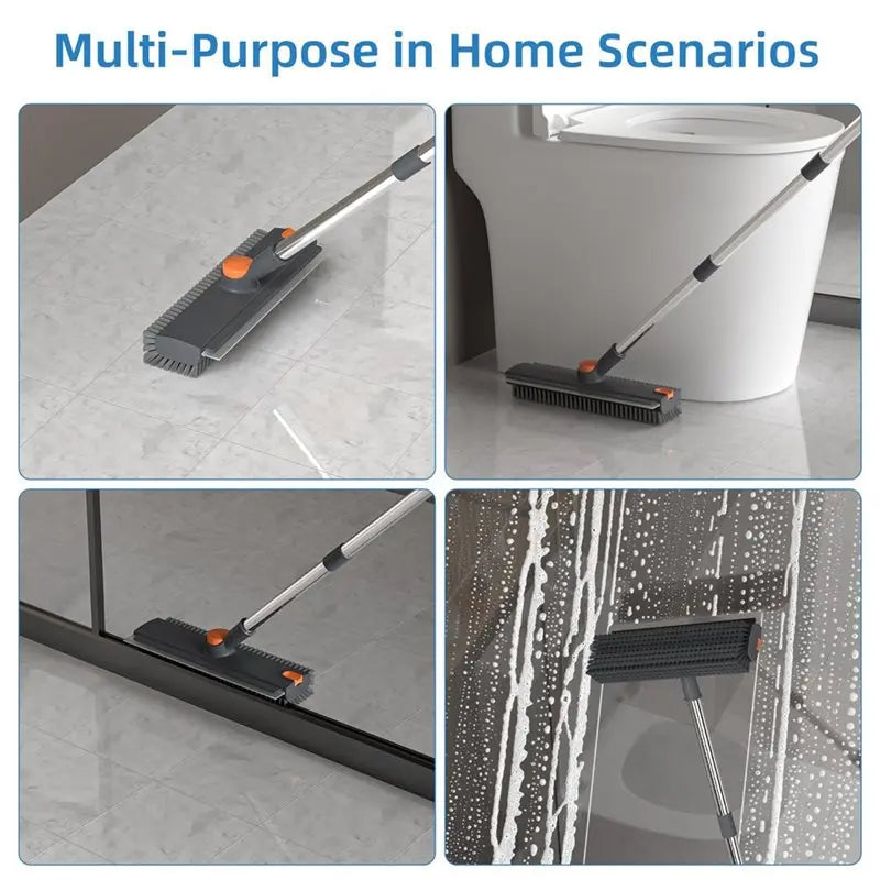Long Handle 3-in-1 Bathroom Floor Scrub Brush