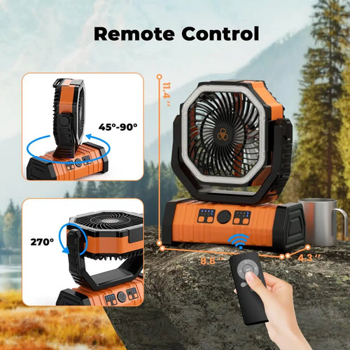 20000mAh Camping Fan with LED