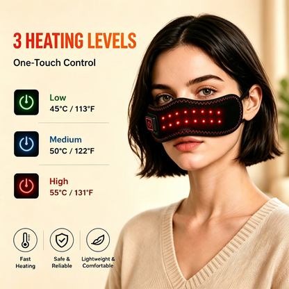 Rechargeable Heated Nose Warmer with Red Light | 3 Heat Settings