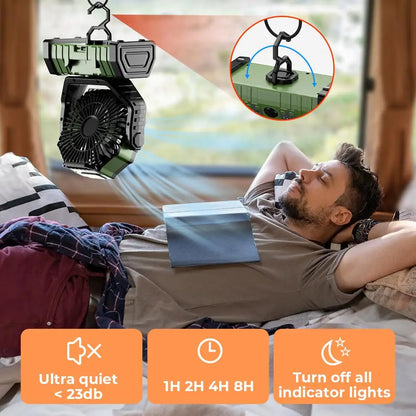 20000mAh Camping Fan with LED