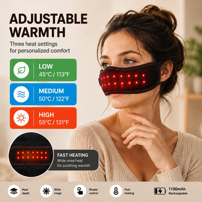 Rechargeable Heated Nose Warmer with Red Light | 3 Heat Settings