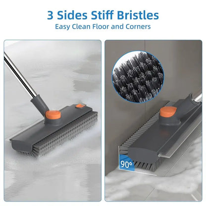 Long Handle 3-in-1 Bathroom Floor Scrub Brush