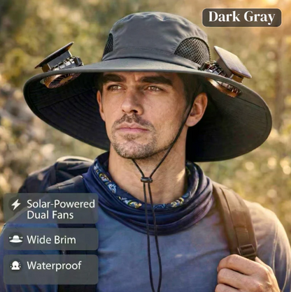 Divelic FanHat™ Solar-Powered Cooling Hat