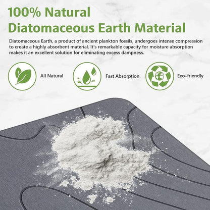 Diatomite Stone Bath Mat – Fast Water Absorption & Instant Dry Bathroom Rug