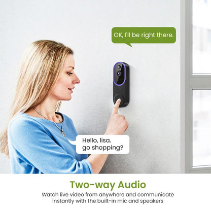 Smart Security Doorbell Camera 1080P