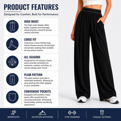 Women's High-Waisted Wide-Leg Sweatpants