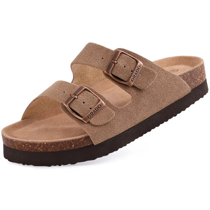 ORADO SAND DUAL BUCKLE COMFORT SLIDE