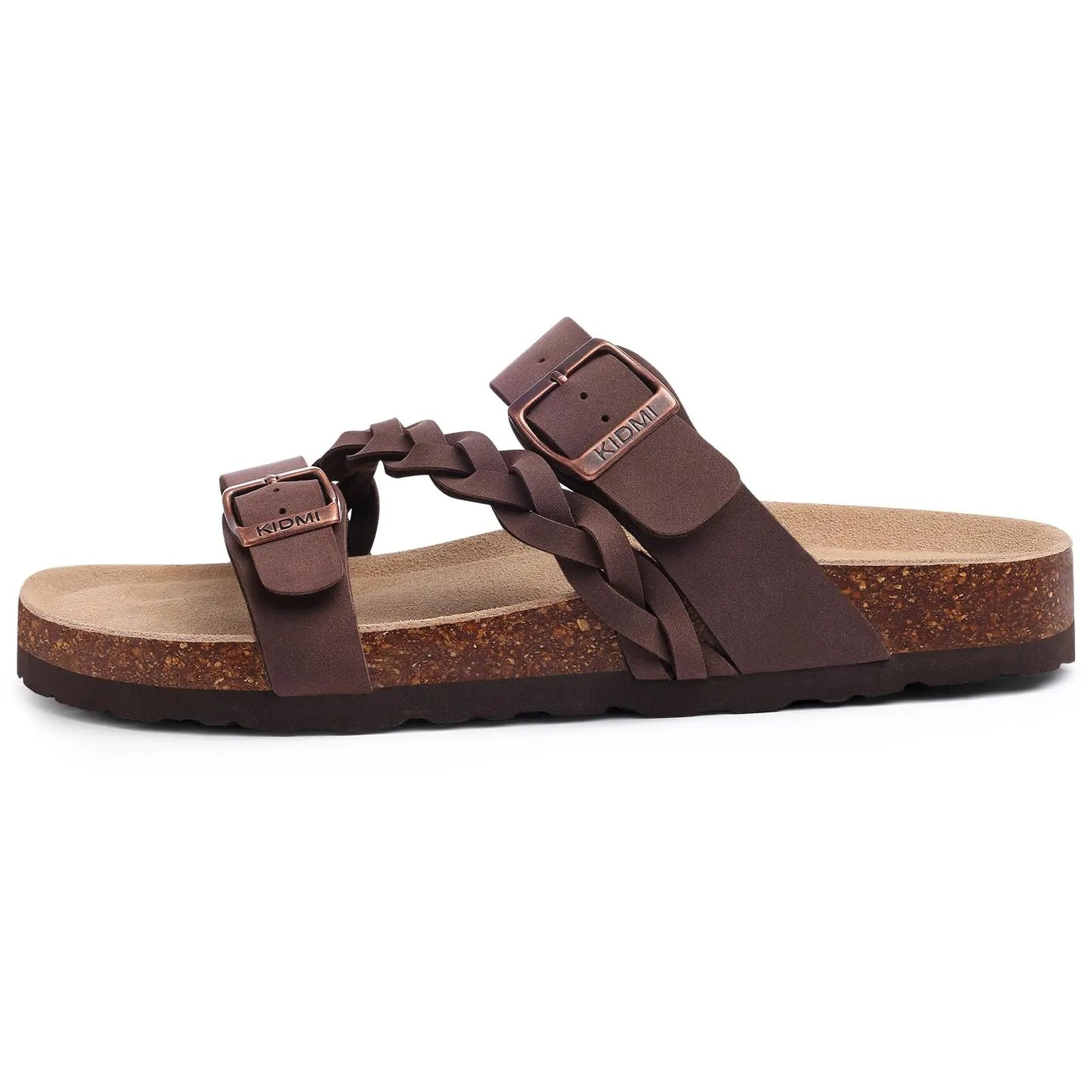 Crestar Women's Cork Footbed Sandals Lady Fashion Buckle