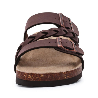 Crestar Women's Cork Footbed Sandals Lady Fashion Buckle