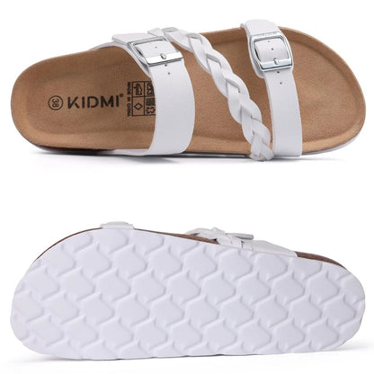 Crestar Women's Cork Footbed Sandals Lady Fashion Buckle