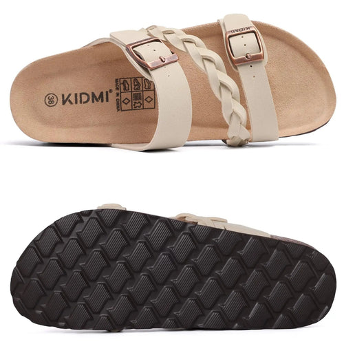 Crestar Women's Cork Footbed Sandals Lady Fashion Buckle