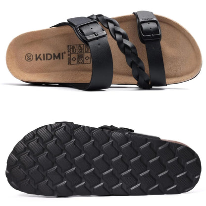 Crestar Women's Cork Footbed Sandals Lady Fashion Buckle
